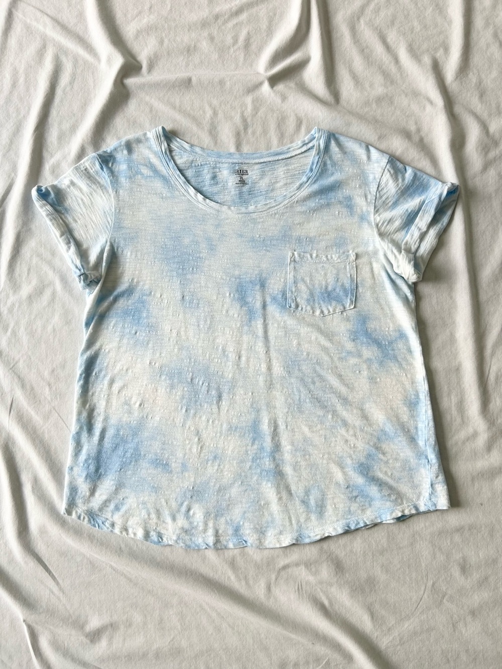 A.N.A. A New Approach Tie Dye Cuffed Sleeve T-shirt